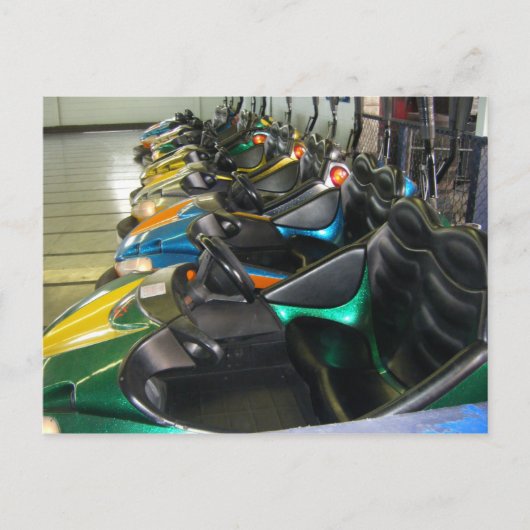 Boardwalk Bumper Cars RehoBeide Strand Delaware DE Postkarte (Vorderseite)