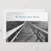 Boardwalk Coastal Neue Adresskarte Einladung (Vorderseite)