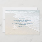 Boardwalk Coastal Neue Adresskarte Einladung (Rückseite)