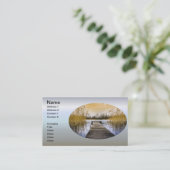 Boardwalk Dock am Fluss Ukraine Visitenkarte (Stehend Vorderseite)