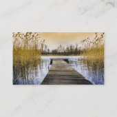 Boardwalk Dock am Fluss Ukraine Visitenkarte (Rückseite)