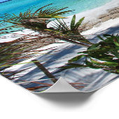 Boardwalk, Dock to Cabanas, Strand, Ozean, Malediv Poster (Ecke)