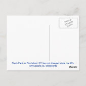 Boardwalk in Davis Park on Fire Is. Postkarte (Rückseite)