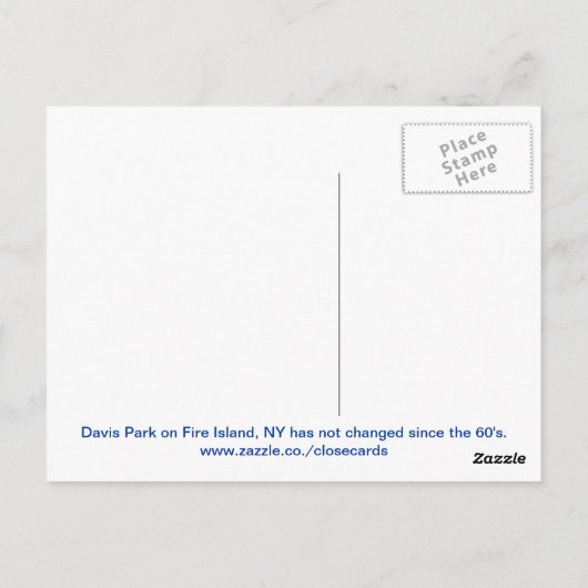 Boardwalk in Davis Park on Fire Is. Postkarte (Rückseite)