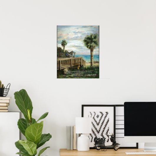 Boardwalk mit Life Guard- Psalm 143:8a Poster (Heimbüro)