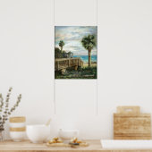 Boardwalk mit Life Guard- Psalm 143:8a Poster (Küche)