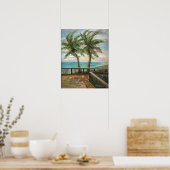 Boardwalk mit zwei Palmen- Psalmen 134:8b Poster (Küche)