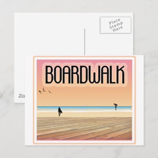 Boardwalk Postkarte (Vorne/Hinten)