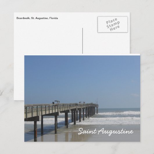 Boardwalk, St. Augustine, Florida Postkarte (Vorne/Hinten)