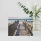 Boardwalk to the Beach Postcard Postkarte (Stehend Vorderseite)