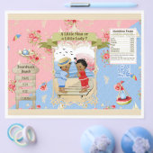 Boardwalk Victoriana Beach Gender Reveal Chip Bag Flyer (Einzeln)