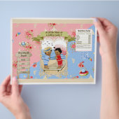 Boardwalk Victoriana Beach Gender Reveal Chip Bag Flyer (Hand)