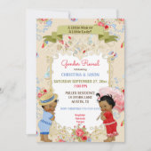 Boardwalk Victoriana Beach Summer Gender Reveal Einladung (Vorderseite)