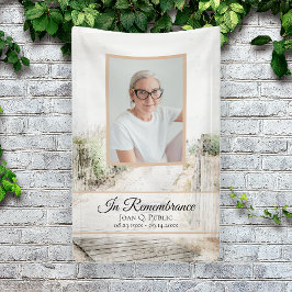 Boardwalk zum Beach Feiern der Lebensbeerdigung Banner