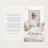 Boardwalk zum Beerdigungsgebet an der Strandküste Visitenkarten (Außenseite Aufgefaltet)