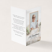 Boardwalk zum Beerdigungsgebet an der Strandküste Visitenkarten (Vorderseite)