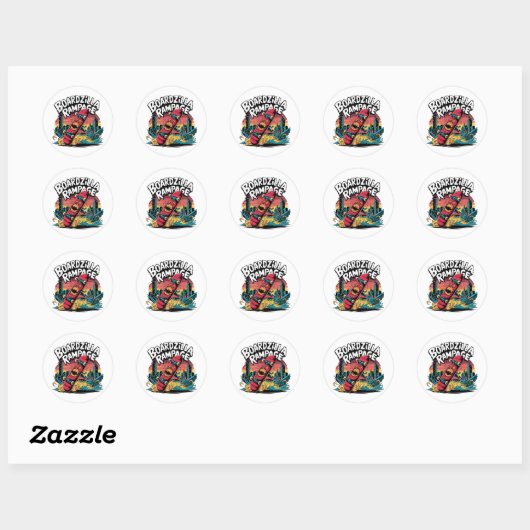 Boardzilla Rampage Urban Skater Sticker (Blatt)