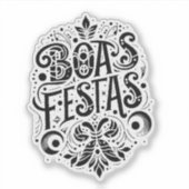 Boas Festas Aufkleber (Vorderseite)