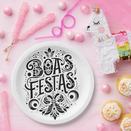 Boas Festas Pappteller (Party)