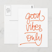 Boas Vibrações - Good Vibes Postkarte (Vorne/Hinten)