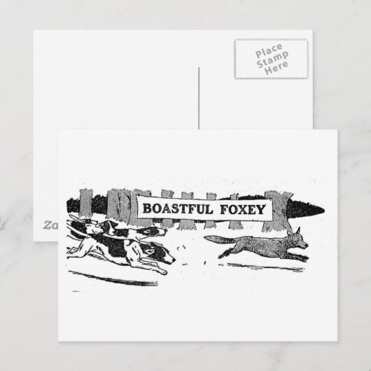 Boastful Foxy Postkarte (Vorne/Hinten)