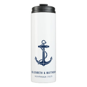 Boat Anchor Beach Wedding Custom Swag Thermosbecher