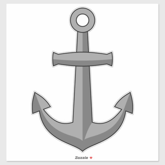 Boat Anchor Cartoon Aufkleber (Blatt)