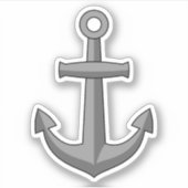 Boat Anchor Cartoon Aufkleber (Vorderseite)