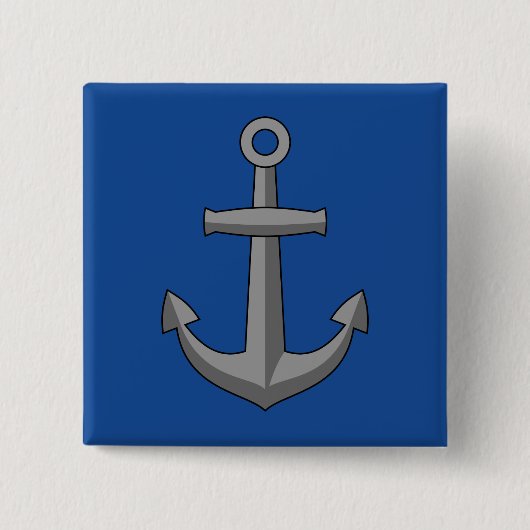 Boat Anchor Cartoon Button (Vorderseite)