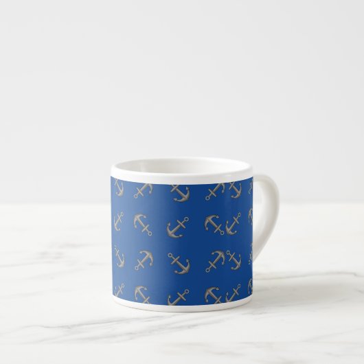 Boat Anchor Cartoon Espressotasse (Vorderseite Rechts)