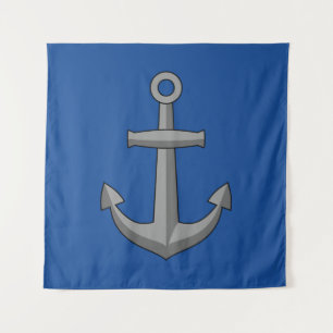Boat Anchor Cartoon Wandteppich