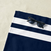 Boat Anchor Nautical Navy Blue and White Custom Strandtuch (Beispiel)