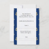 Boat Anchor, Ship Anchor, Sea Anchor, Wedding RSVP Karte (Vorderseite)