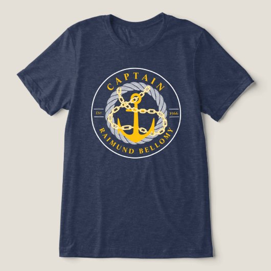 Boat Anchor Tri-Blend Shirt (Design Vorderseite)