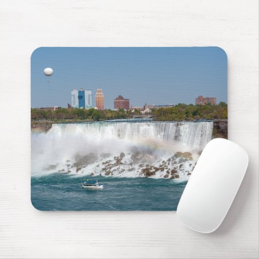 Boat and American Falls from Niagara Falls Mousepad (Mit Mouse)