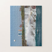 Boat and American Falls from Niagara Falls Puzzle (Vertikal)