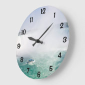 Boat and Horseshoe Falls from Niagara Falls Große Wanduhr (Winkel)