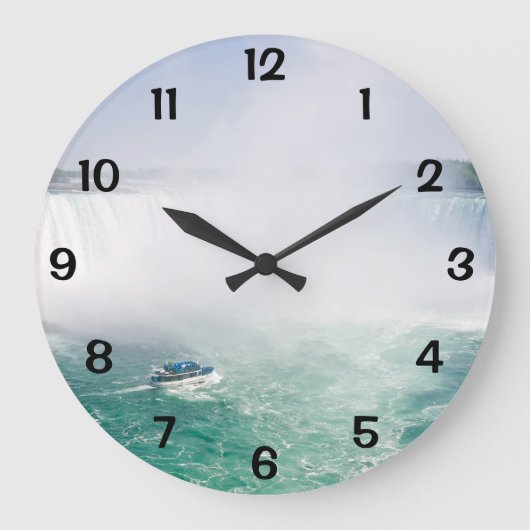 Boat and Horseshoe Falls from Niagara Falls Große Wanduhr (Vorderseite)