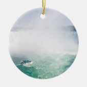 Boat and Horseshoe Falls from Niagara Falls Keramik Ornament (Vorne)