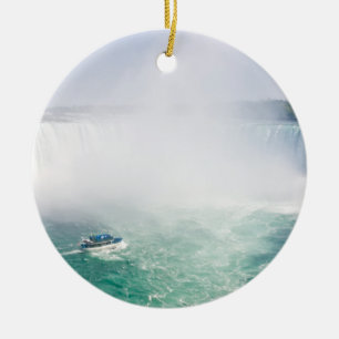 Boat and Horseshoe Falls from Niagara Falls Keramik Ornament