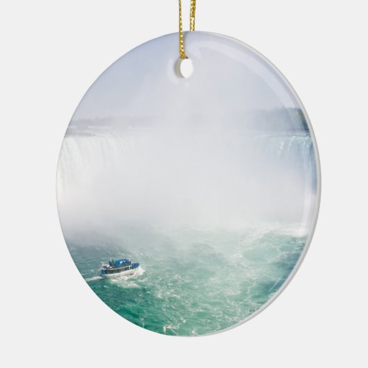 Boat and Horseshoe Falls from Niagara Falls Keramik Ornament (Links)