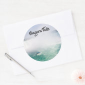 Boat and Horseshoe Falls from Niagara Falls Runder Aufkleber (Umschlag)