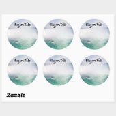 Boat and Horseshoe Falls from Niagara Falls Runder Aufkleber (Blatt)