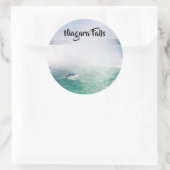 Boat and Horseshoe Falls from Niagara Falls Runder Aufkleber (Tasche)