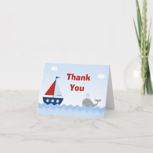 Boat Baby Showroom Dankeschön Card Dankeskarte