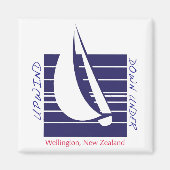 Boat Blue Square_UpDown Wellington Magnet (Vorne)