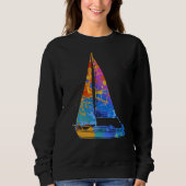 Boat Captain Graphic Sail Boat Motor Boat Captain Sweatshirt (Vorderseite)