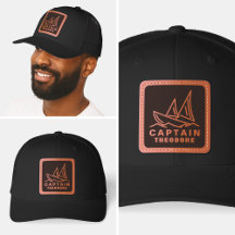 Boat Captain Pontoon Custom Name Nautical wave