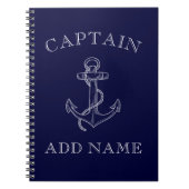 Boat Captain Sailor Nautical Anchor Personalized Notizblock (Vorderseite)