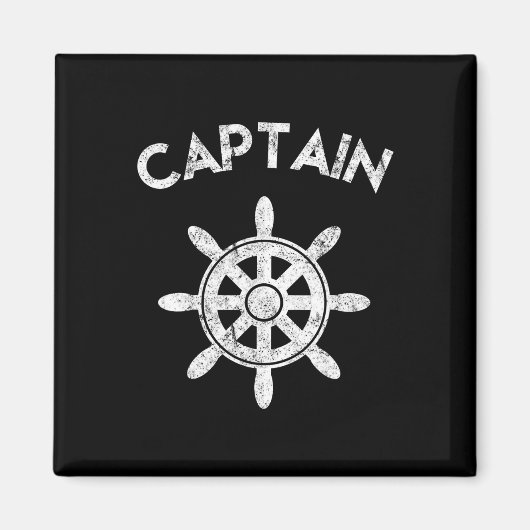 Boat Captain Wheel Sailboat Boating Sailor Gifts Magnet (Vorne)